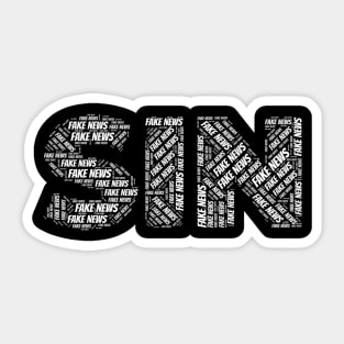 Sin = Fake News - Anti-Religion Pro-Truth Sticker